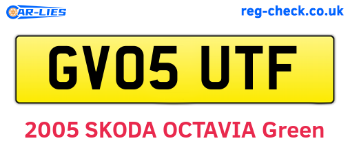GV05UTF are the vehicle registration plates.