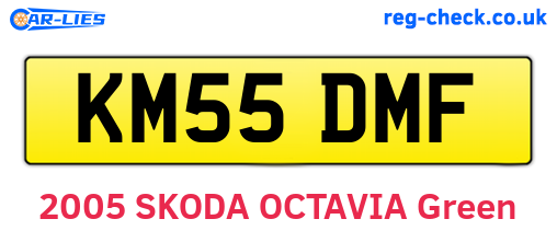 KM55DMF are the vehicle registration plates.