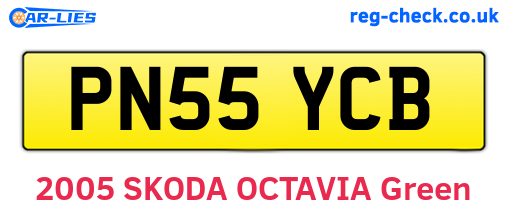PN55YCB are the vehicle registration plates.