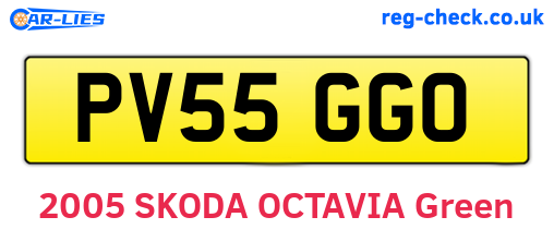 PV55GGO are the vehicle registration plates.