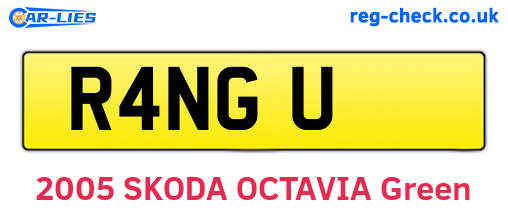 R4NGU are the vehicle registration plates.