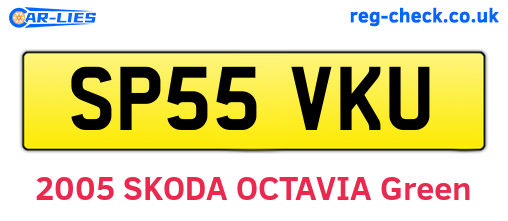 SP55VKU are the vehicle registration plates.