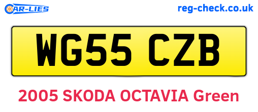 WG55CZB are the vehicle registration plates.