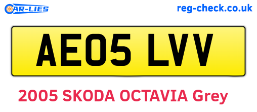 AE05LVV are the vehicle registration plates.