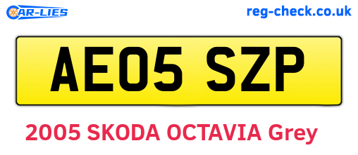 AE05SZP are the vehicle registration plates.