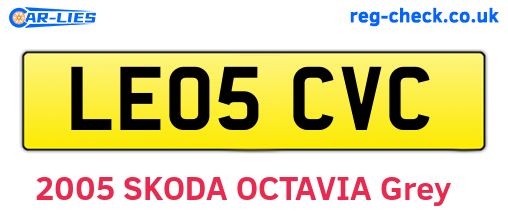 LE05CVC are the vehicle registration plates.