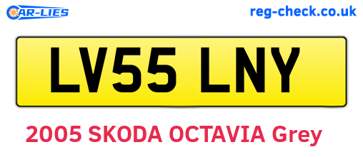 LV55LNY are the vehicle registration plates.