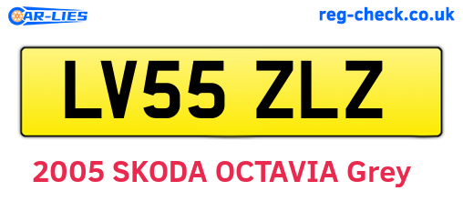 LV55ZLZ are the vehicle registration plates.
