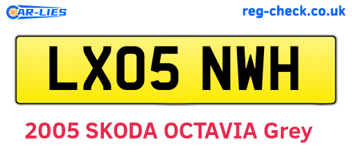 LX05NWH are the vehicle registration plates.