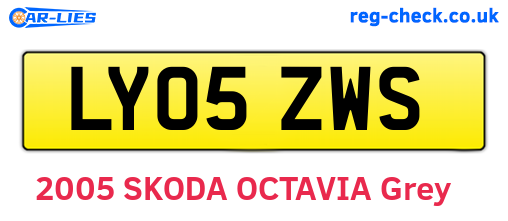 LY05ZWS are the vehicle registration plates.