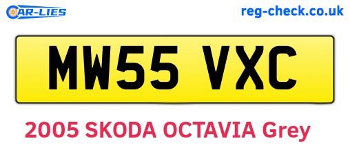 MW55VXC are the vehicle registration plates.