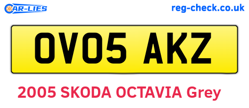 OV05AKZ are the vehicle registration plates.
