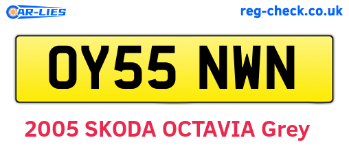 OY55NWN are the vehicle registration plates.