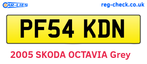 PF54KDN are the vehicle registration plates.