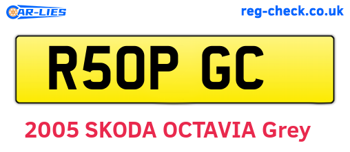 R50PGC are the vehicle registration plates.
