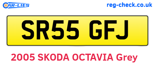 SR55GFJ are the vehicle registration plates.