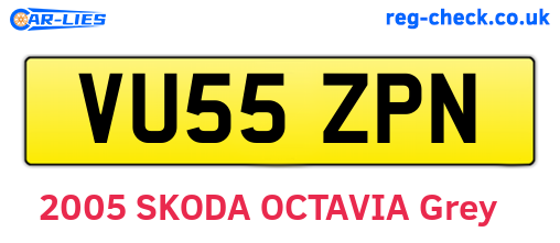 VU55ZPN are the vehicle registration plates.