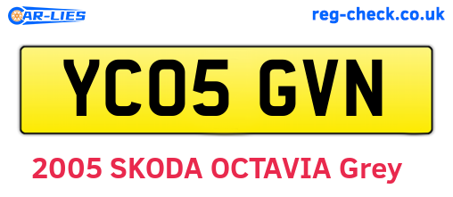 YC05GVN are the vehicle registration plates.
