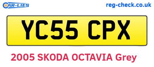 YC55CPX are the vehicle registration plates.