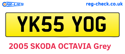 YK55YOG are the vehicle registration plates.