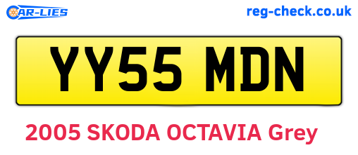 YY55MDN are the vehicle registration plates.