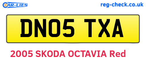 DN05TXA are the vehicle registration plates.