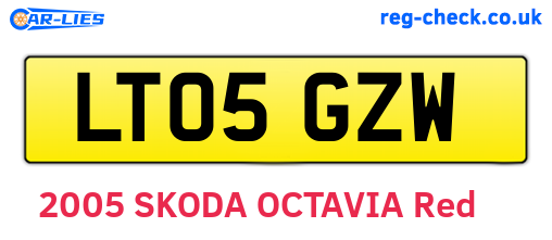 LT05GZW are the vehicle registration plates.