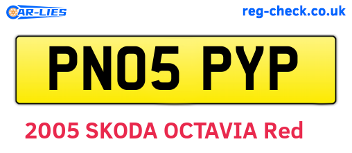 PN05PYP are the vehicle registration plates.