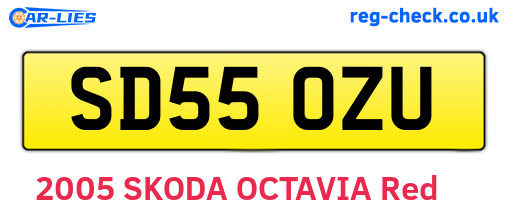 SD55OZU are the vehicle registration plates.