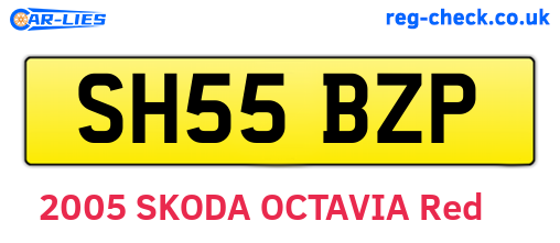 SH55BZP are the vehicle registration plates.