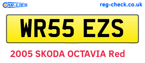 WR55EZS are the vehicle registration plates.