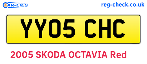 YY05CHC are the vehicle registration plates.