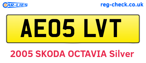 AE05LVT are the vehicle registration plates.