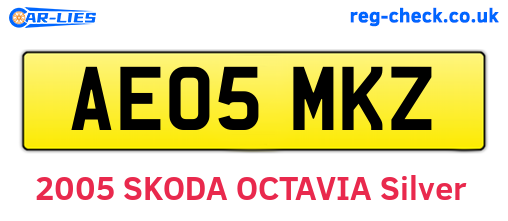 AE05MKZ are the vehicle registration plates.