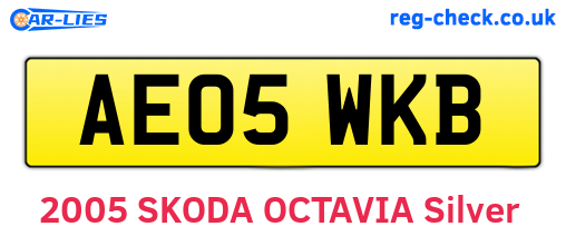 AE05WKB are the vehicle registration plates.