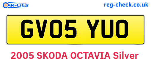 GV05YUO are the vehicle registration plates.