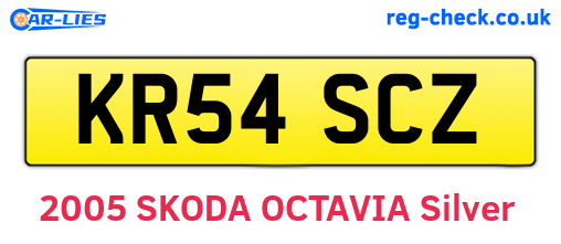 KR54SCZ are the vehicle registration plates.
