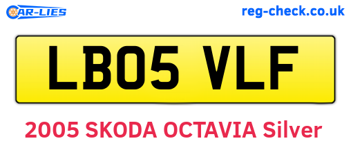 LB05VLF are the vehicle registration plates.
