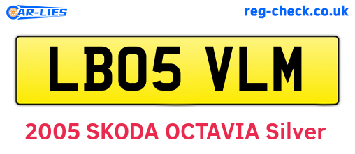 LB05VLM are the vehicle registration plates.
