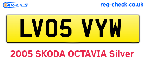 LV05VYW are the vehicle registration plates.