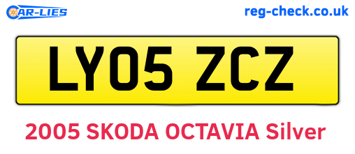 LY05ZCZ are the vehicle registration plates.