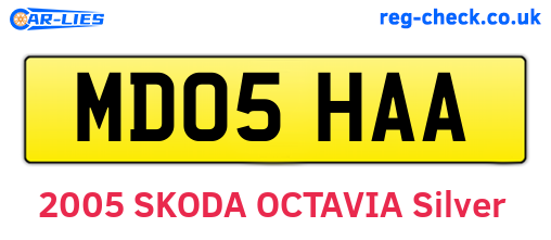 MD05HAA are the vehicle registration plates.