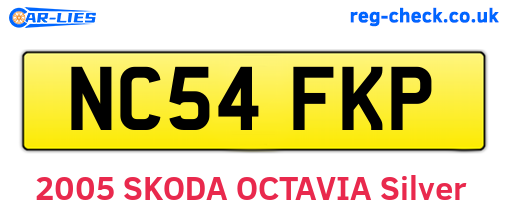 NC54FKP are the vehicle registration plates.