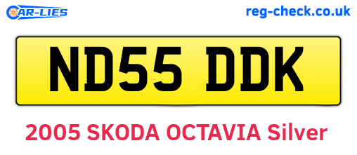 ND55DDK are the vehicle registration plates.