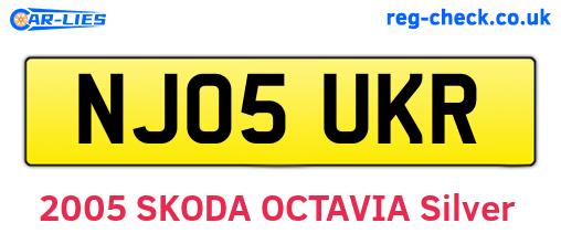 NJ05UKR are the vehicle registration plates.