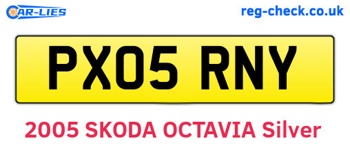 PX05RNY are the vehicle registration plates.