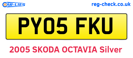 PY05FKU are the vehicle registration plates.