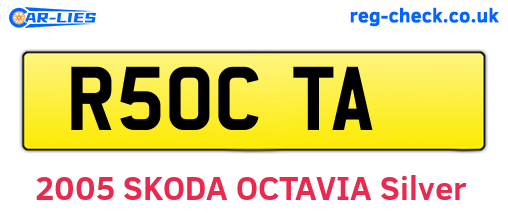R50CTA are the vehicle registration plates.
