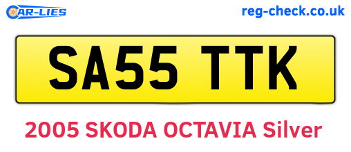 SA55TTK are the vehicle registration plates.