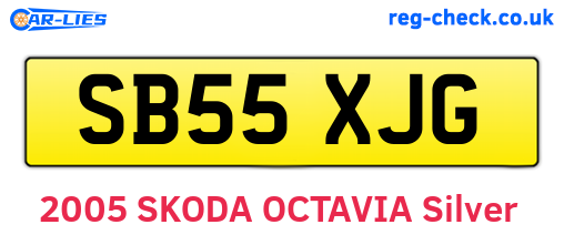 SB55XJG are the vehicle registration plates.